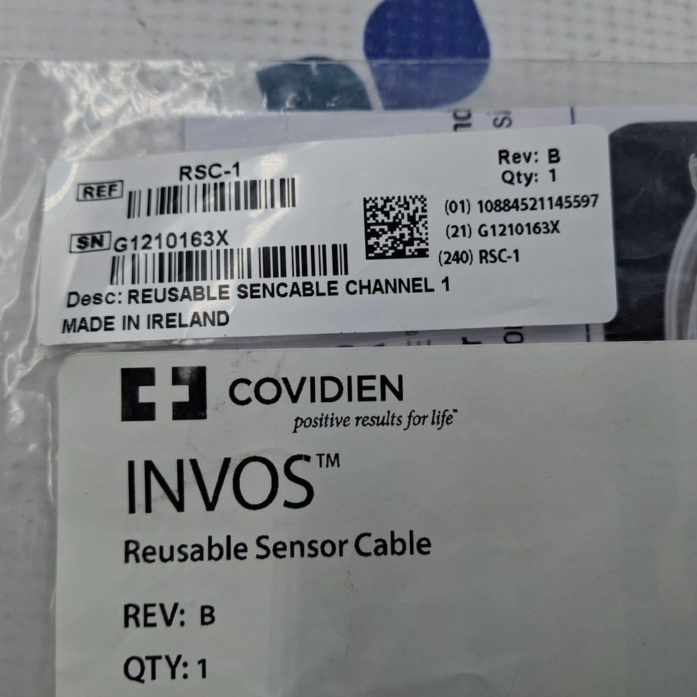 Covidien INVOS Reusable Sencable Channel 1 REF RSC-1