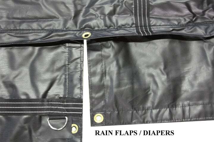 Flatbed Tarps Superlight 14oz 3 Pc Lumber Tarp (8' Drop) - Blue
