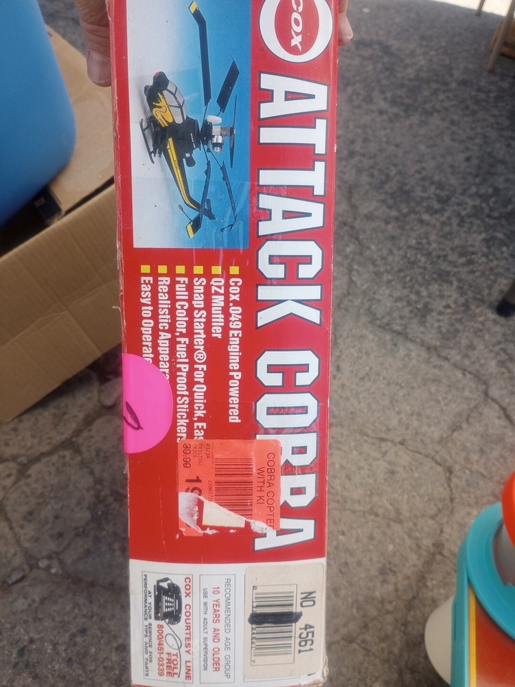 Cox Attack Cobra Free Flight Helicopter .049 Engine