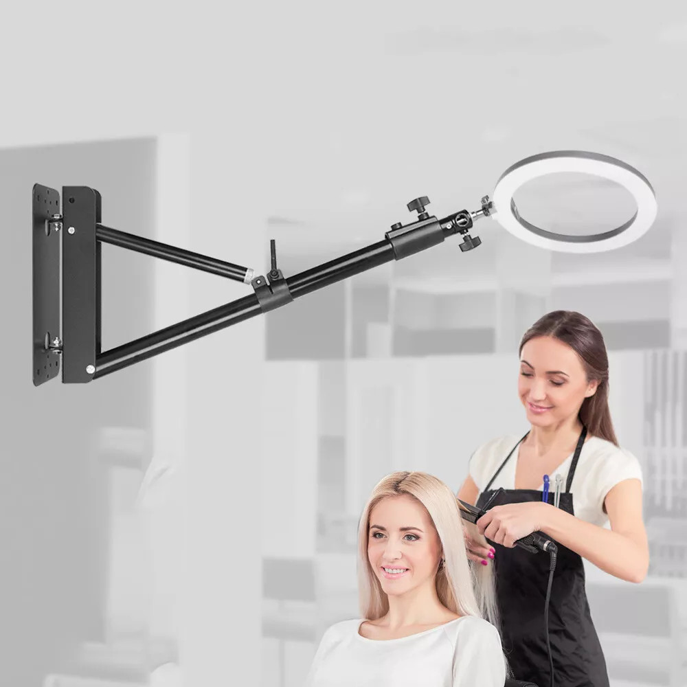 2PACK 71 INCH Wall Mount Triangle Boom Arm for Ring Light, Monolight, Softbox