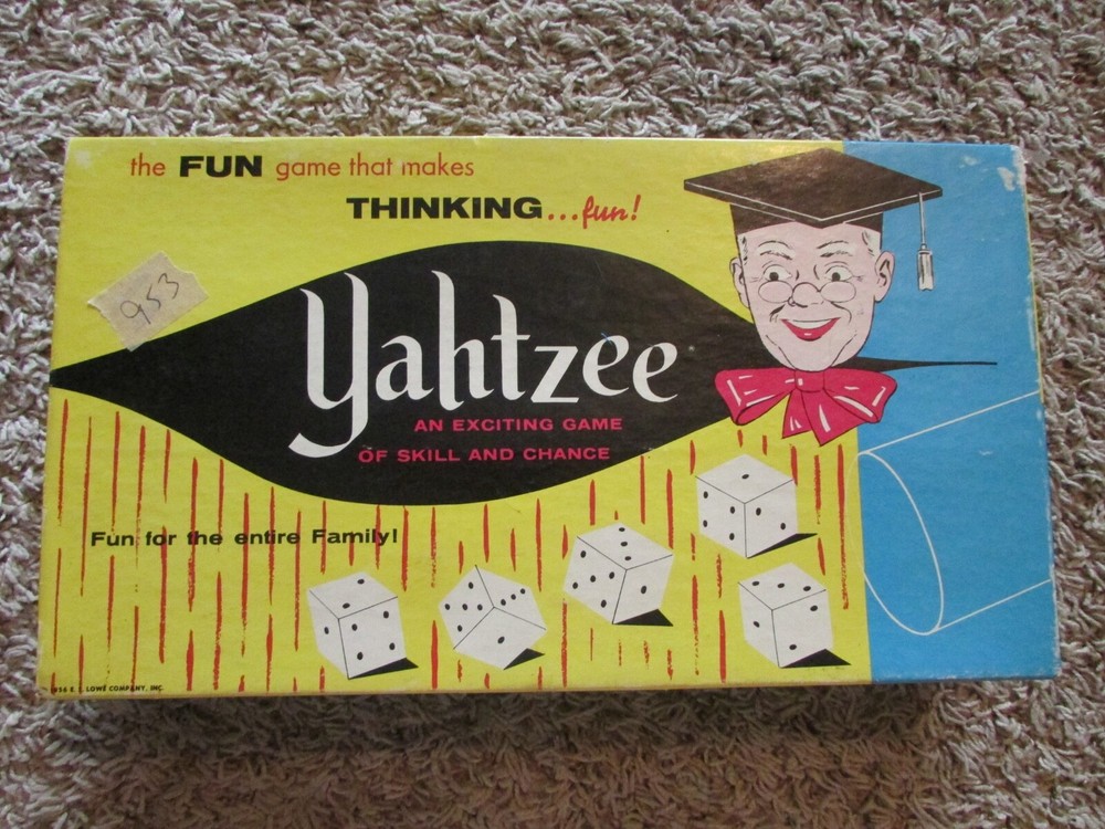 Vintage Yahtzee Dice Game from 1962