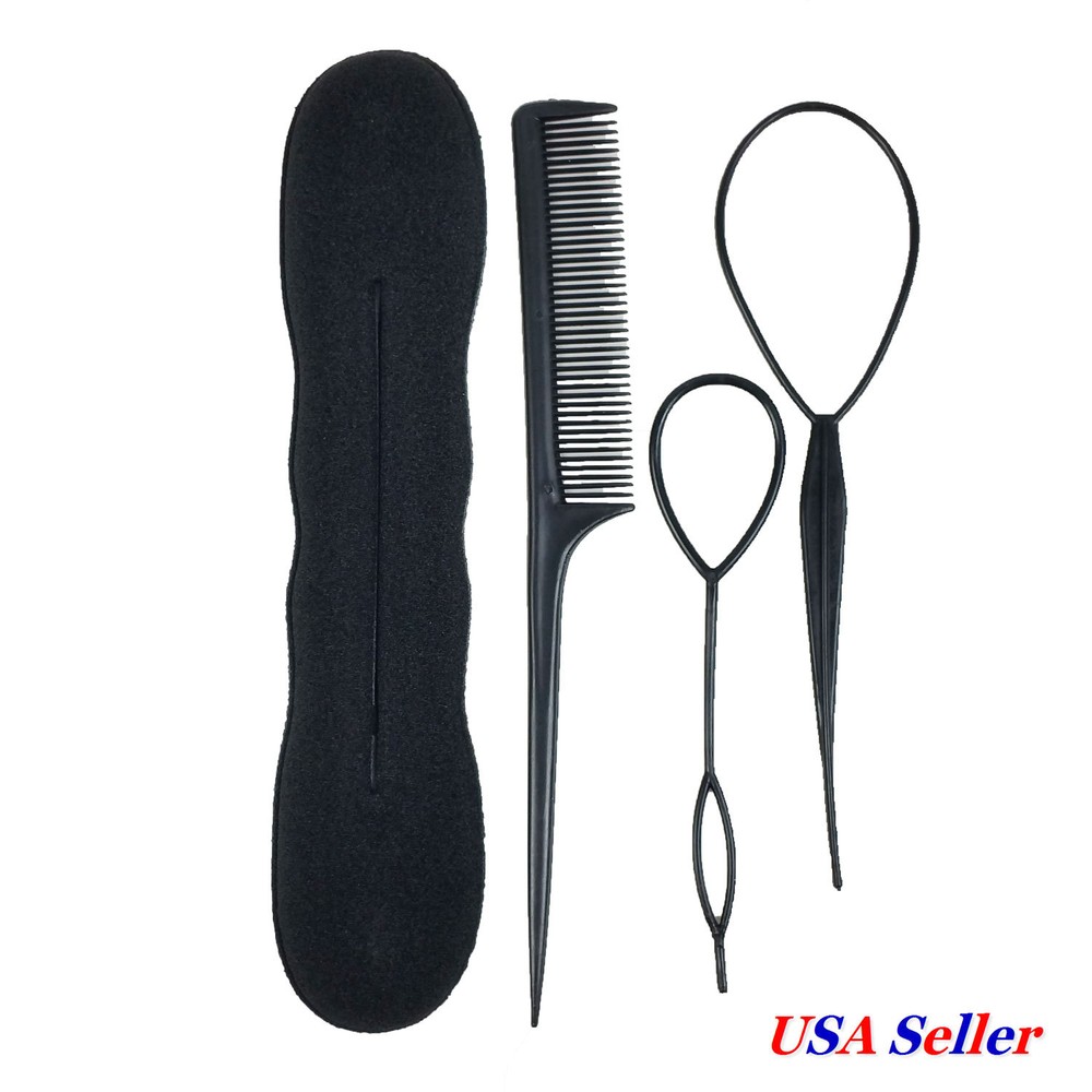 Hair Styling Tools Bun Maker Topsy Tail Braid Ponytail Maker Comb DIY