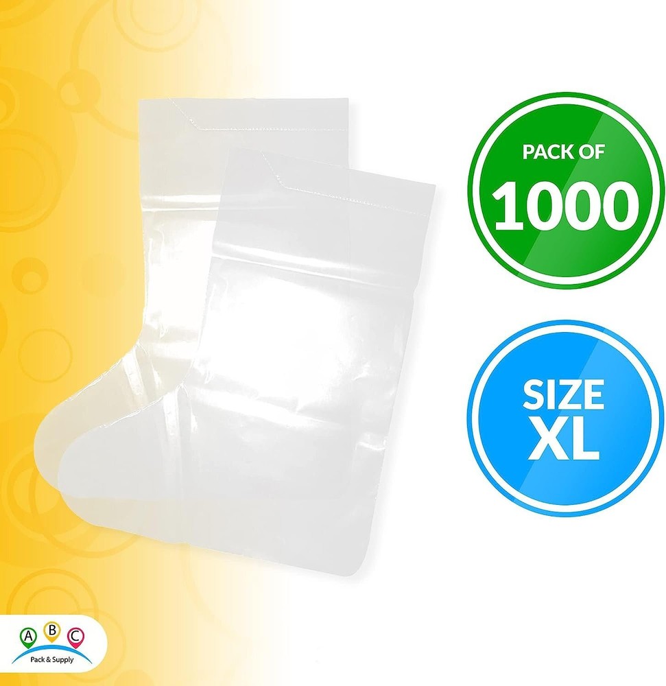 Waterproof Disposable Boot Covers, XL Size - 1000 Pack