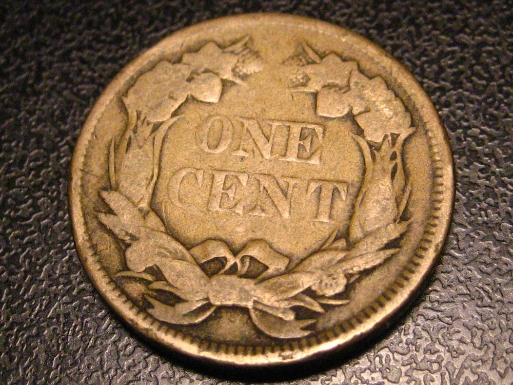 1858 Large Letters Flying Eagle Cent Damaged #2