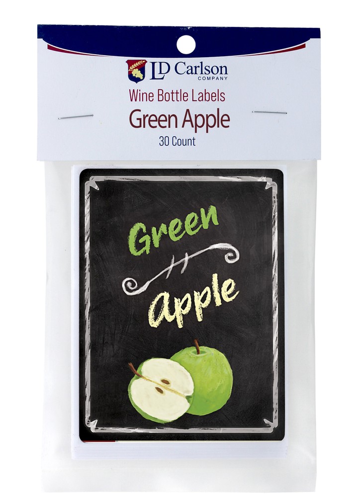 Green Apple Wine Labels 30/Pack Mist Collection