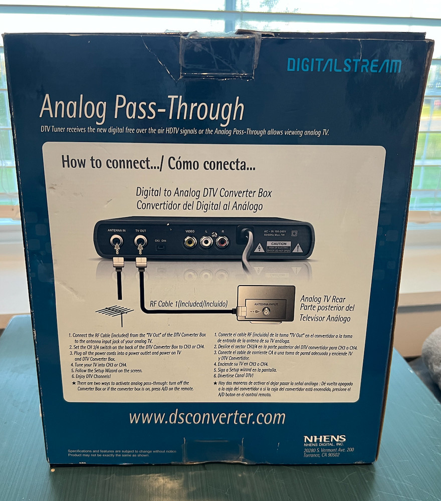 Analog Pass Through DTV Converter Box