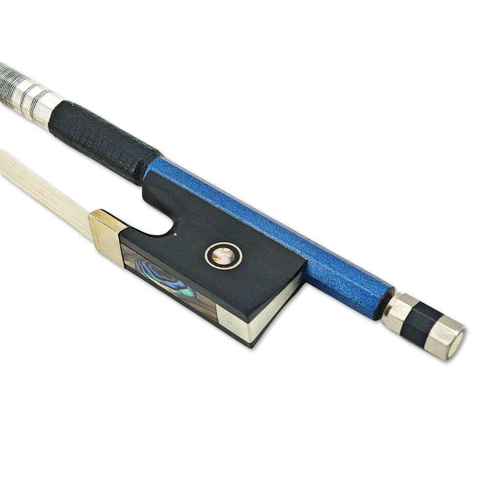 Advanced 4/4 Violin Bow: New Blue Carbon Fiber Construction