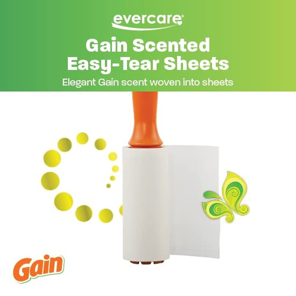 Evercare Gain Scented All-Purpose Lint Roller Value Pack with 2 Lint Rollers ...