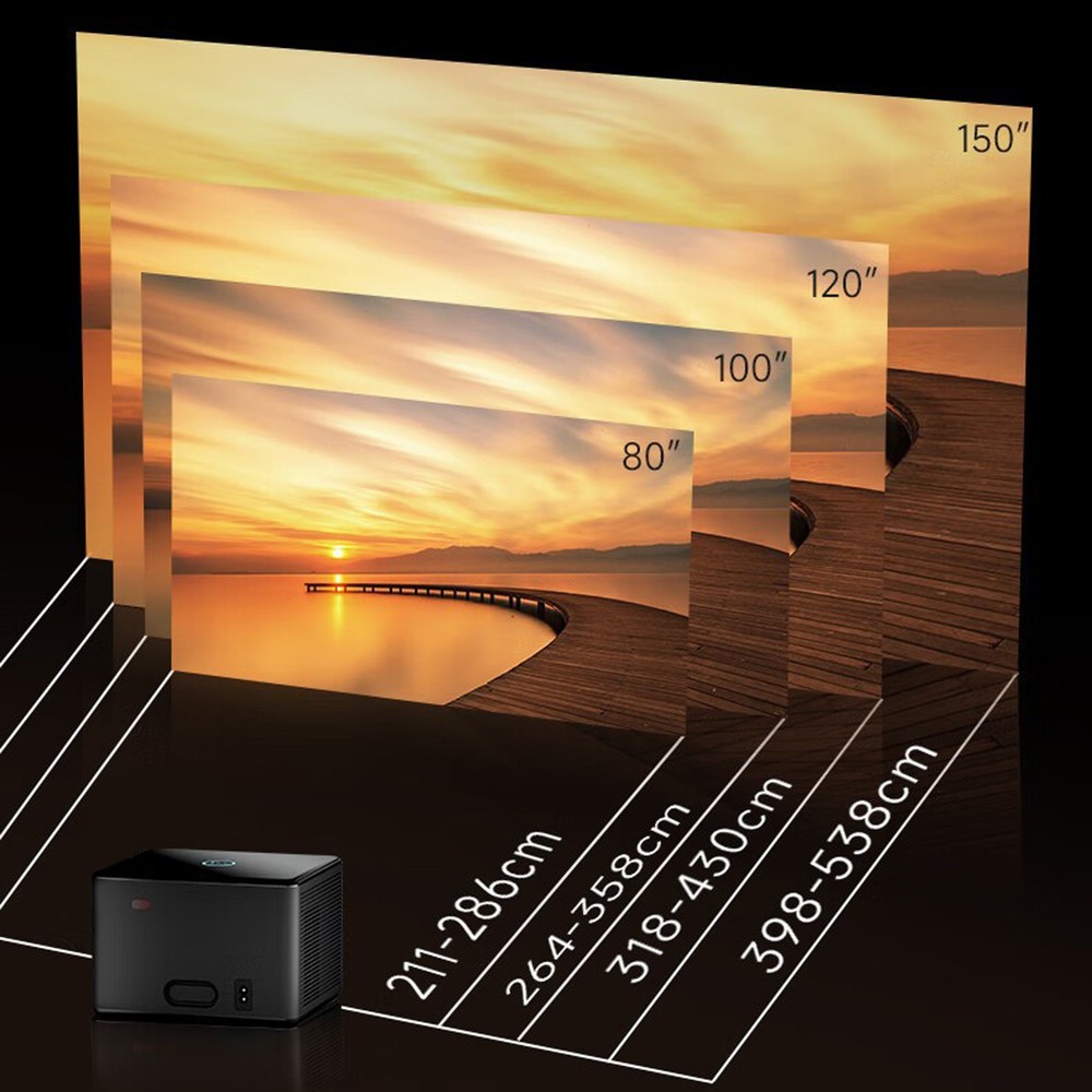 4K Projector Smart Android Projector Smart Voice Dual Frequency HD Projector US