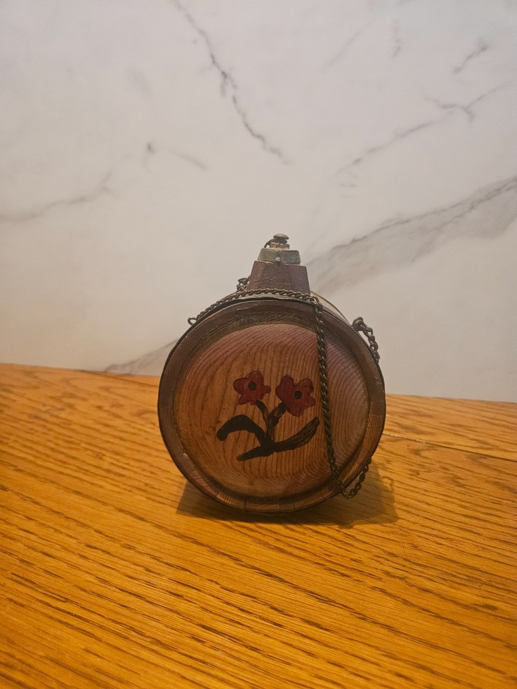 1900s vintage wood canteen
