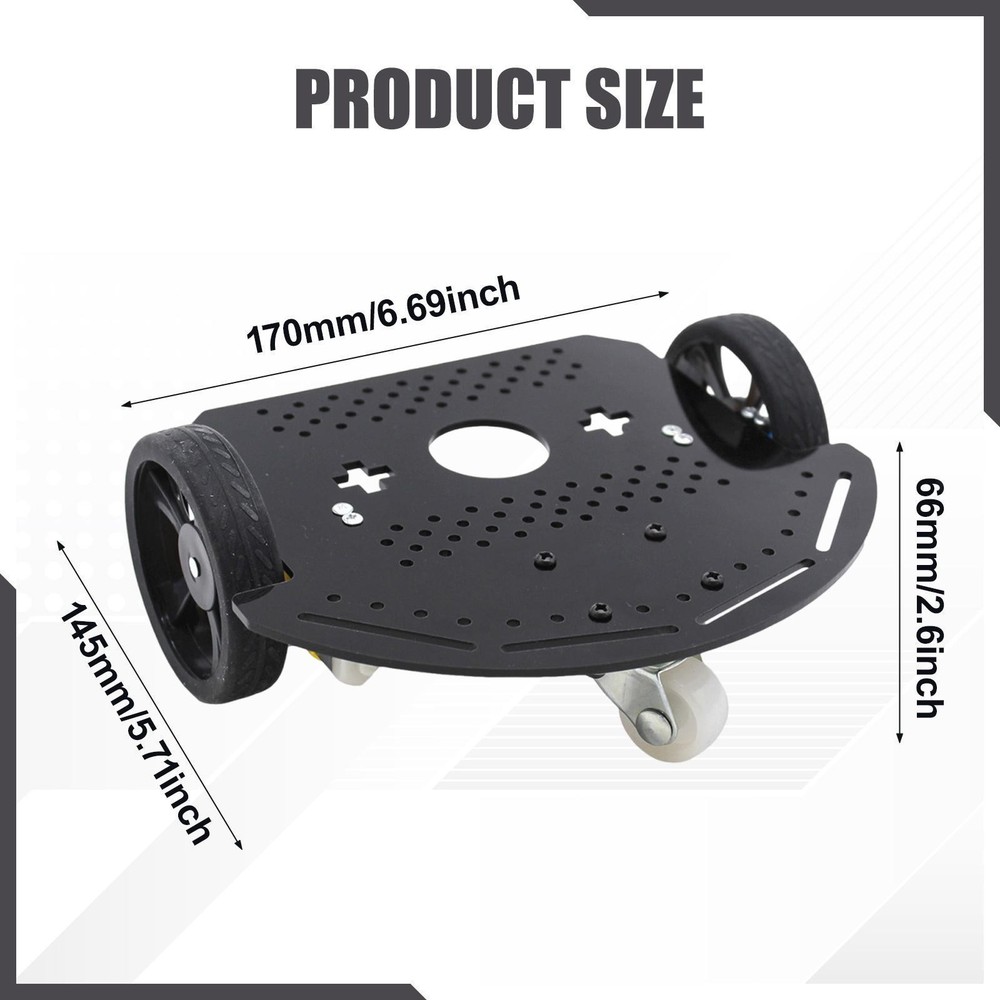 2 Wheel Smart Robot Car Chassis DIY Learning Projects with Silicone Wheels