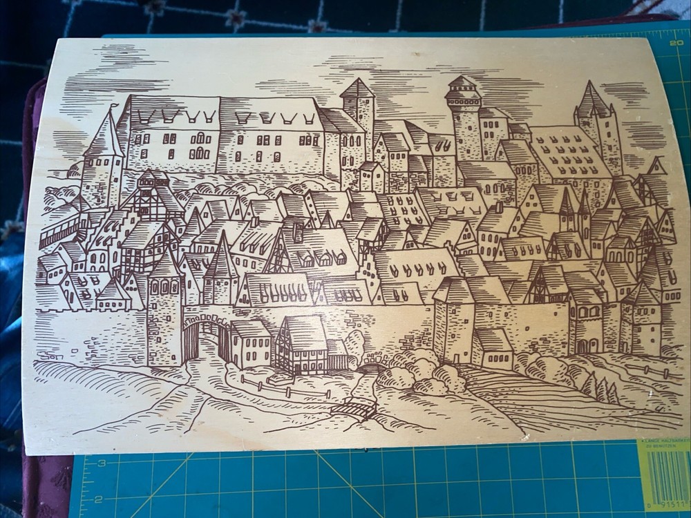 Old German Town Chest 15” X 10” X 6”