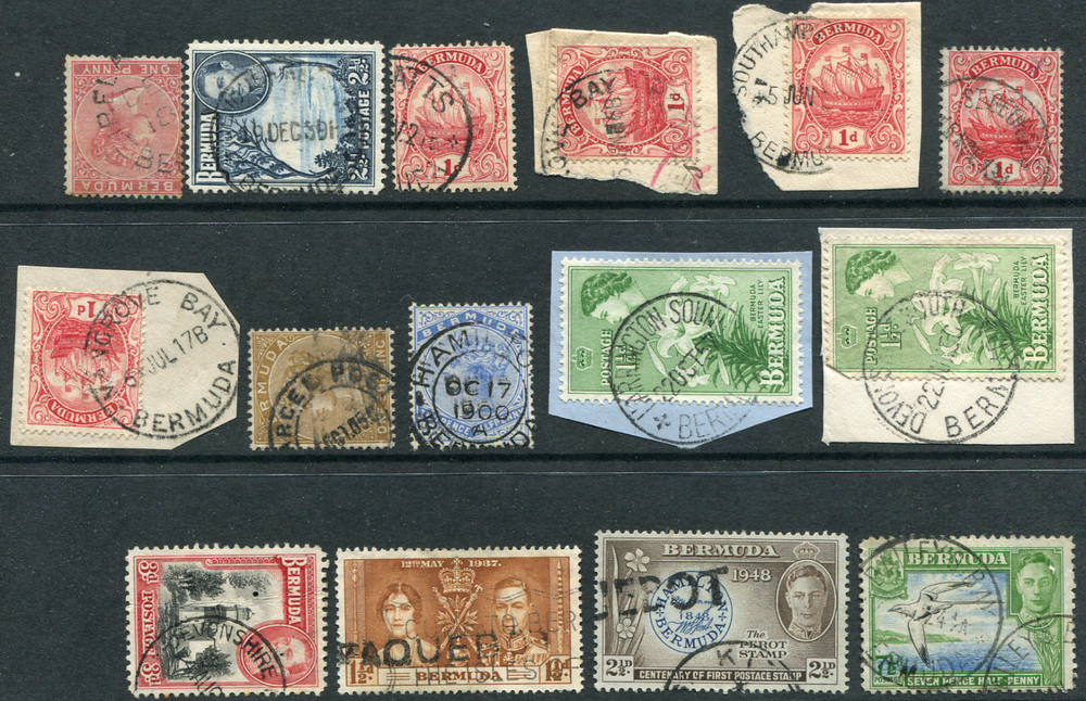 BERMUDA: (21118) QV to QE2 postmark/cancels