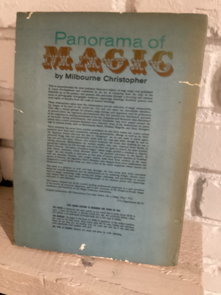 Panorama Of Magic Book Milbourne Christopher Pre Owned