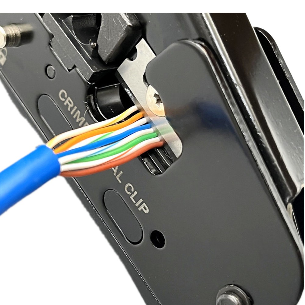 RJ45 Crimper Network Tools Ethernet Cable Stripper Through Connector Cat7/6/5 W