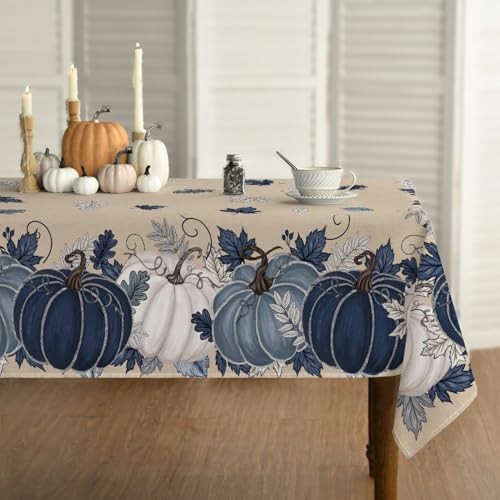 Fall Tablecloth 60×84 Inch Rectangular, Autumn 60" x 84" (Rectangular) Beige