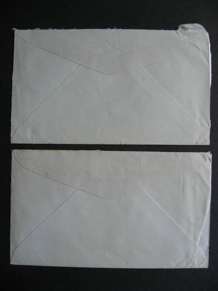 Newfoundland split ring cancel, red, brown Greenspond BB cover opened 3 sides