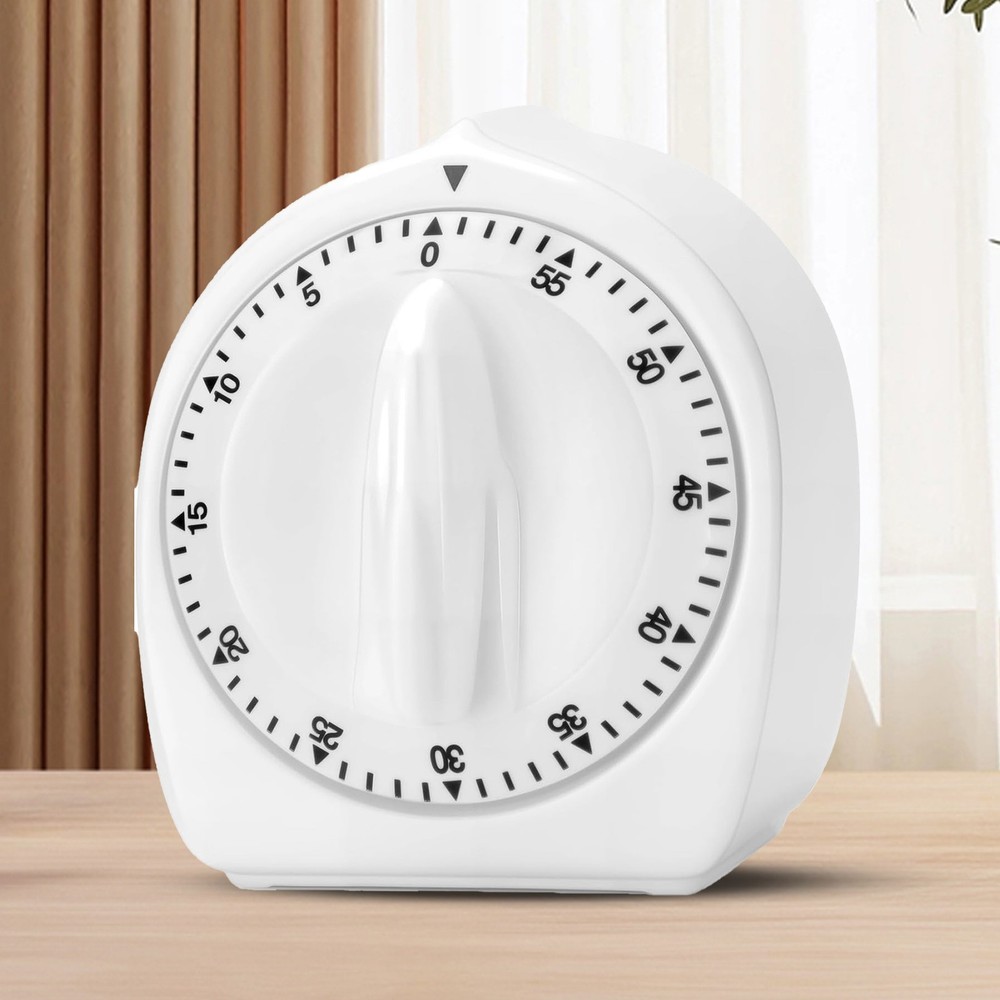 Cooking Timer for Elderly 60-Min Manual Wind Up Countdown Visual Baking