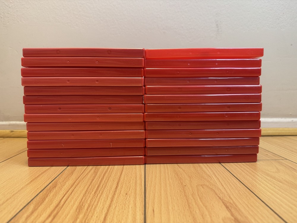26-Count Empty Orange Single Disc DVD Case Replacement Lot