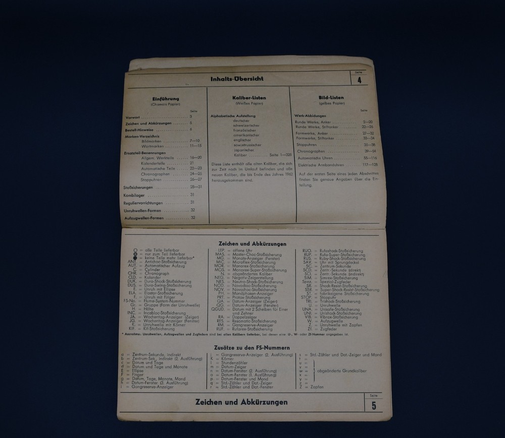 Das Flume System Catalogue 1962/63