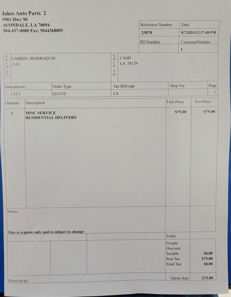 RESIDENTIAL SHIPPING