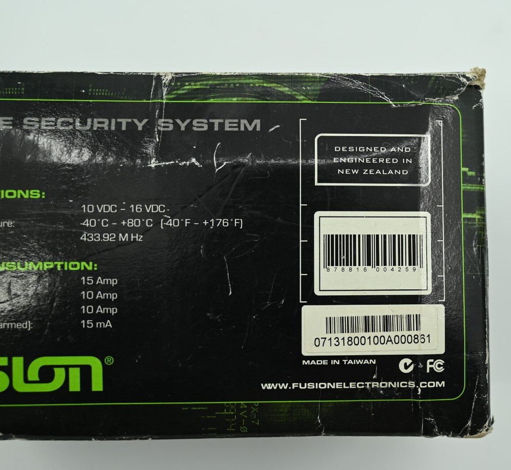 FUSION Vehicle Security System Model CE-SS200 NEW in Box