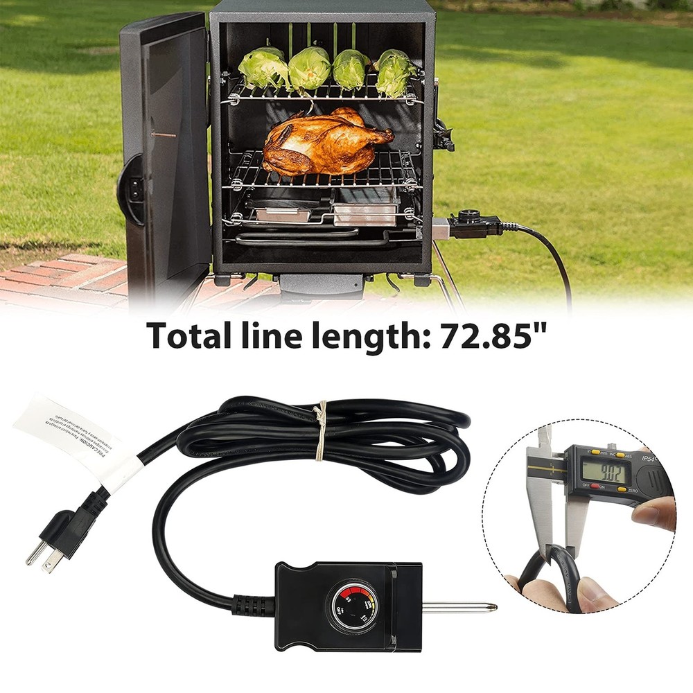 Power Cord & Analog Temp Controller Replacement for Masterbuilt Smokers