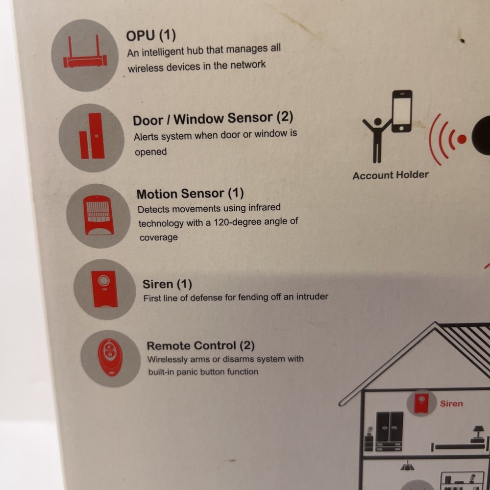 Oplink Alarm Shield Security System No Monthly Fee Mobile App