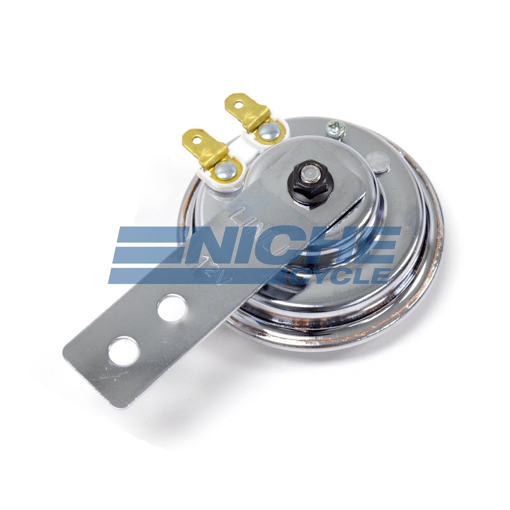 Universal Motorcycle Horn Chrome/Chrome 72mm 12 Volt