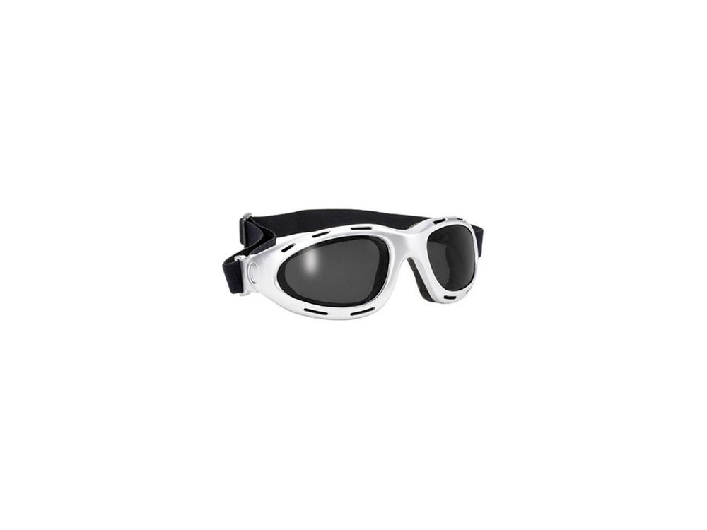 Pacific Coast Value Line Dyno Goggles Silver Frame/Smoke Lens