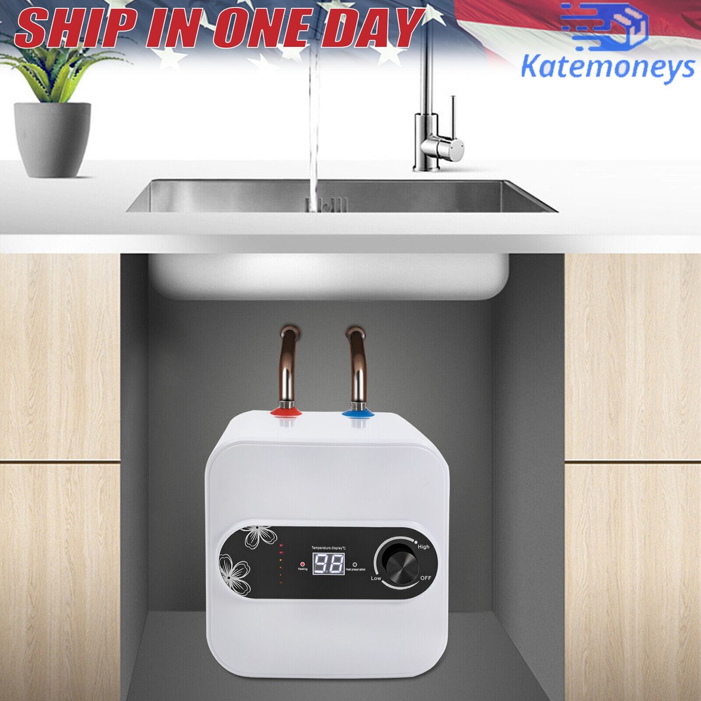 1.5KW Electric Mini-Tank Water Heater for RV Trailer Kitchen Under Sink Counter