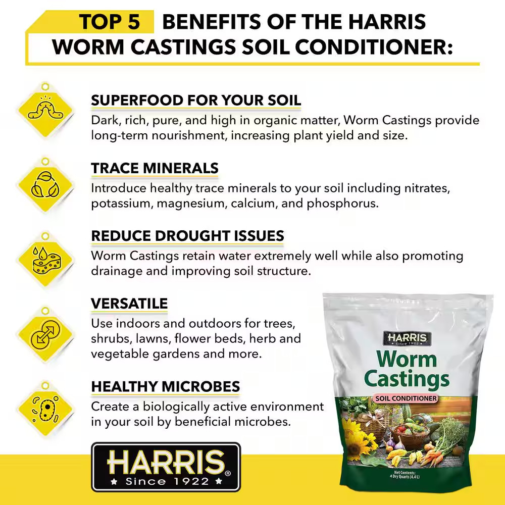 4 Qt. Worm Castings Premium Soil Conditioner (2-Pack)