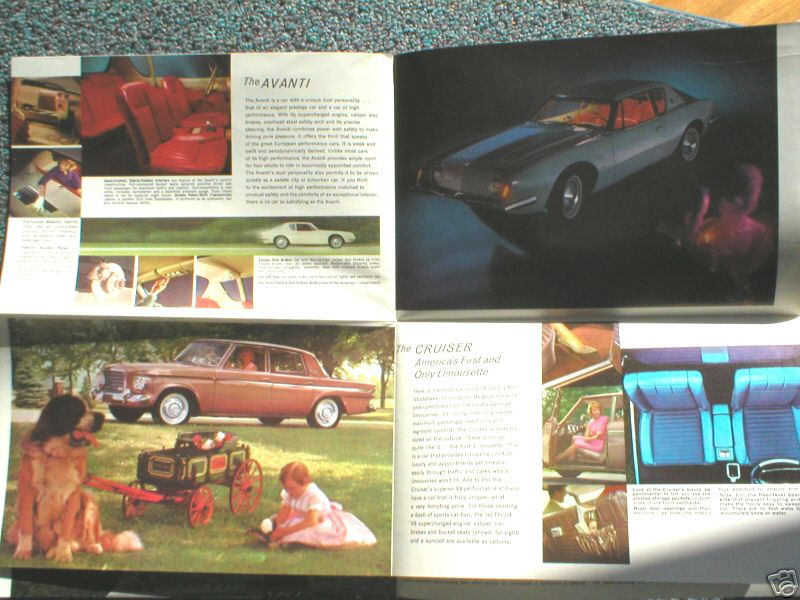1963 STUDEBAKER Brochure:Avanti,Lark,Cruiser,Hawk