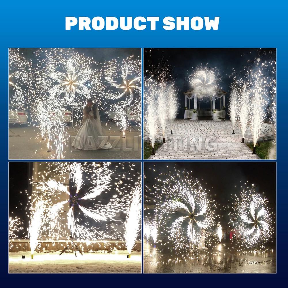 Rotation Cold Spark Firework Machine Sparkler Effect with Stand Wedding Stage