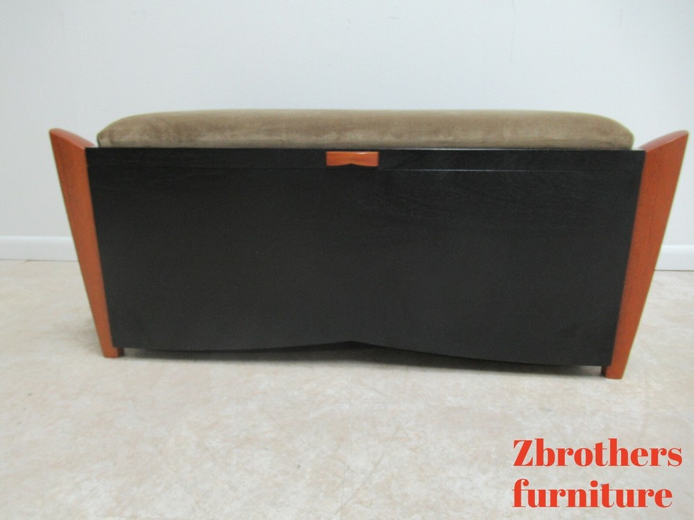 Custom Designer Post modern Teak Trunk Blanket Chest Bench Coffee table