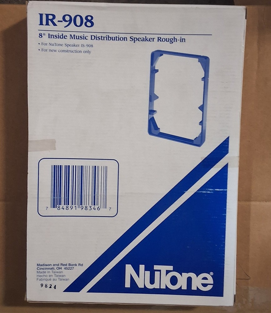 NuTone IR-908 8" Inside Music Distribution Speaker Rough-In