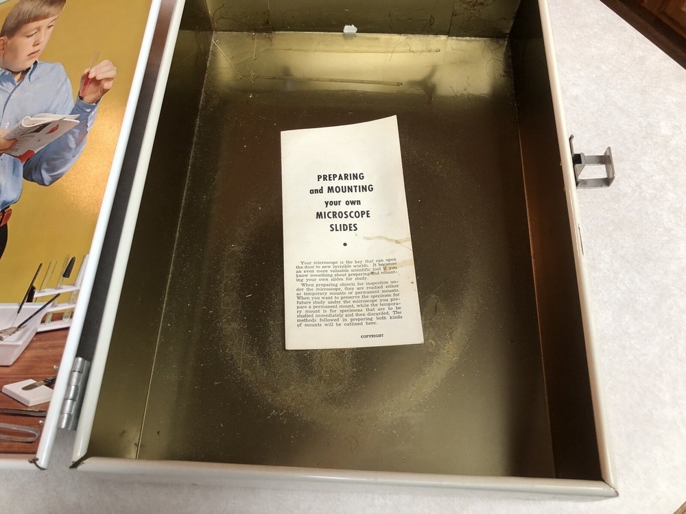 Vintage Porter Microcraft Student Research Series Microscope in Case