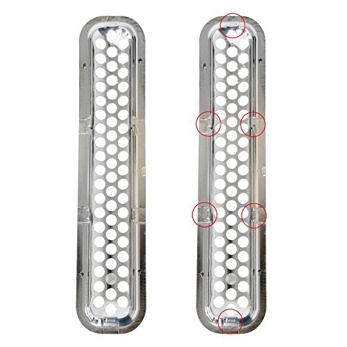 Chrome Front Grill Mesh Grille Inserts Cover Compatible with 1997-2006 Jeep