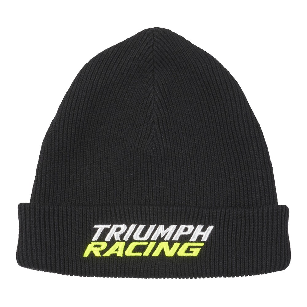 Triumph MCAS26706 - Racing Beanie Knitted Hat Black / Fluoro