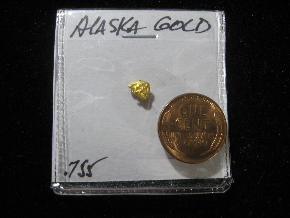 ALASKA GOLD NUGGET  .755 GRAMS