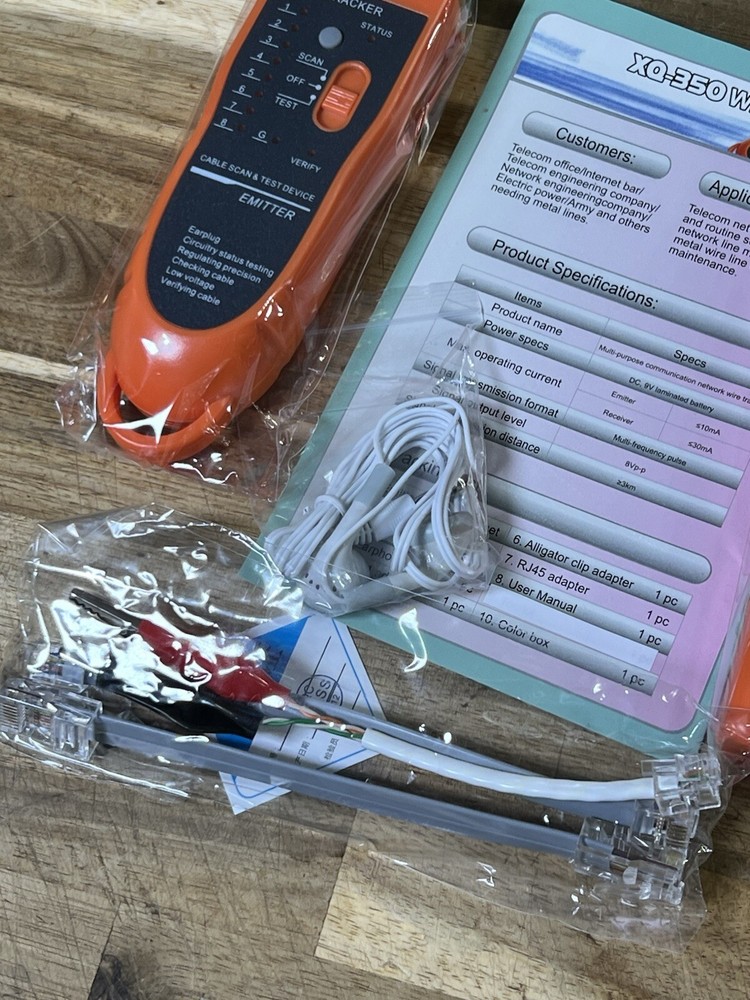 Wire Tester RJ45 RJ11 Cable Tracker Line Finder Multifunction Wire Tracker Ether