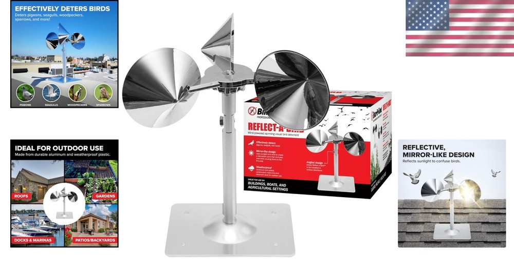 Wind-Powered Reflective Bird Repeller - Weatherproof