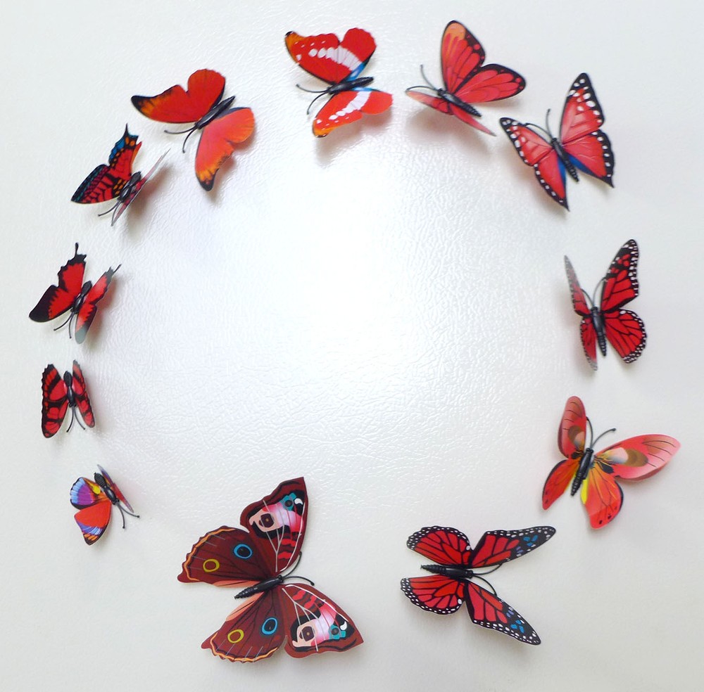 Butterfly Refrigerator Magnets 3 D Wall Sticker(different sets for select)