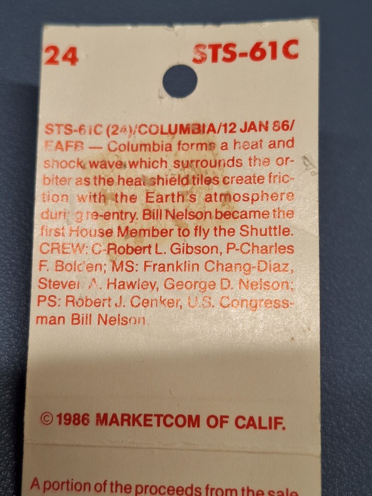 SPACE SHUTTLE COLUMBIA STS-61C LAPEL PIN