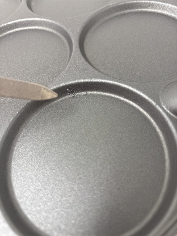 Nordic Ware Silver Dollar Pancake Pan #01940 HAS FLAWS ON SURFACE