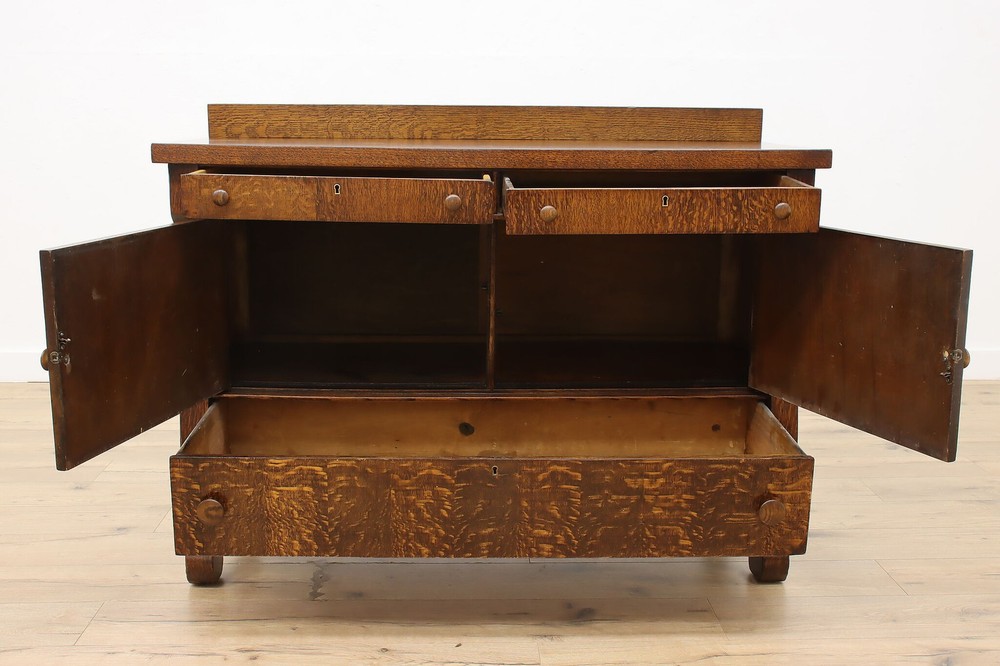 Empire Antique Oak Buffet, Server, Sideboard or Console #57126