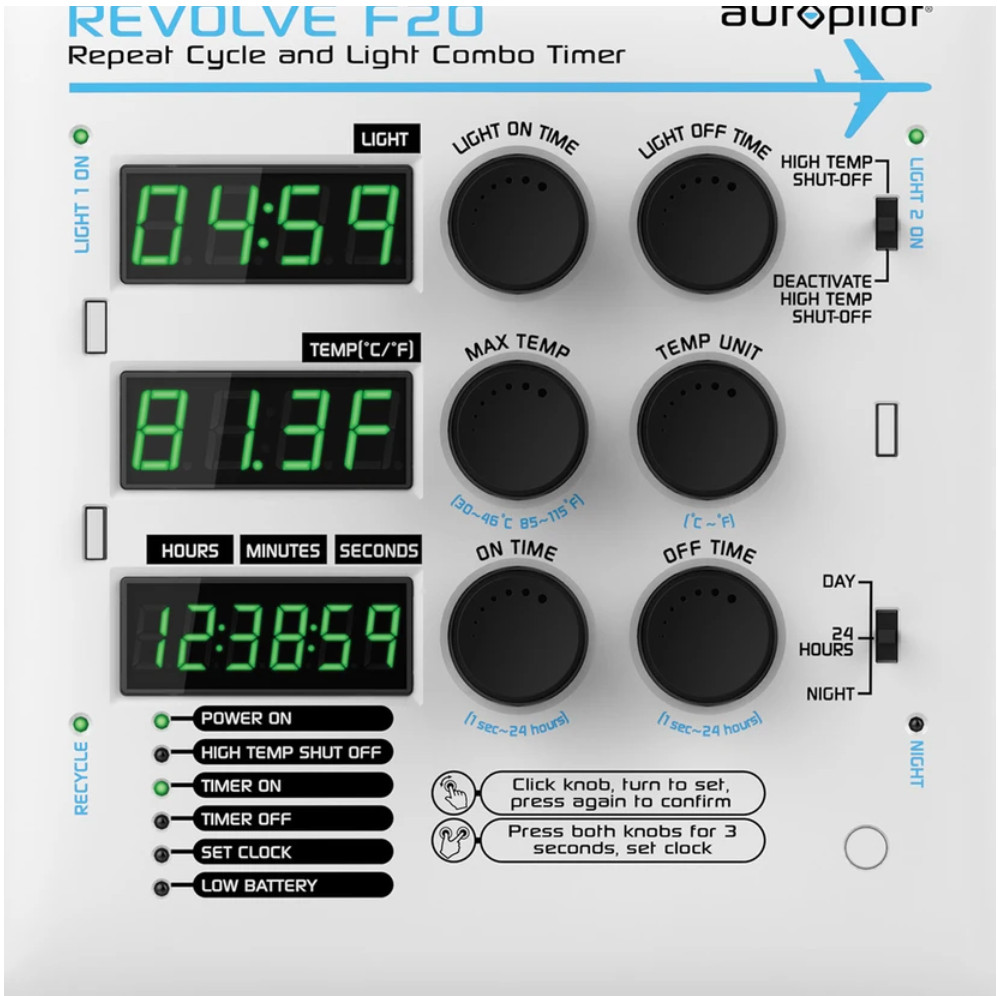 Brand New Autopilot REVOLVE F20 Repeat Cycle and Light Combo Timer