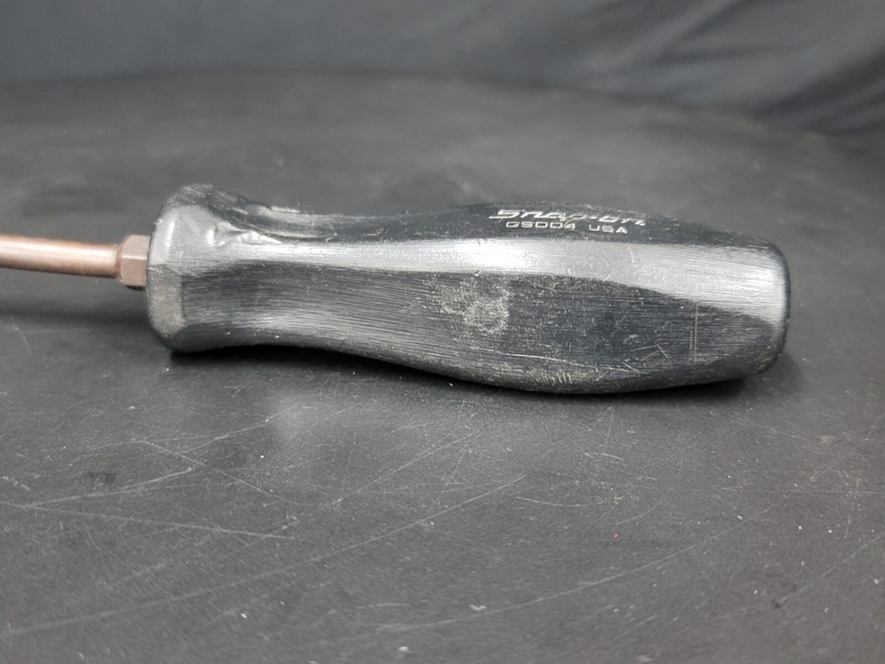 Snap on Tools USA Black Hard Handle 1/4" Flat Head Screwdriver GSDD4