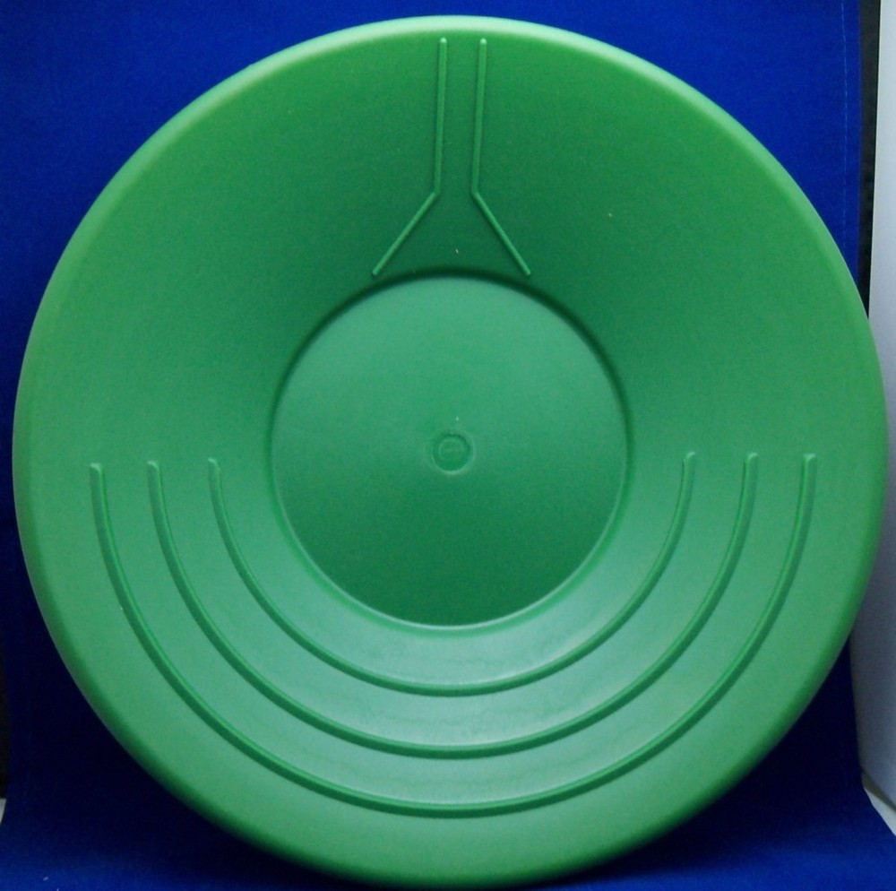 Green Plastic Gold Pan 14" Mining Dredging Prospecting