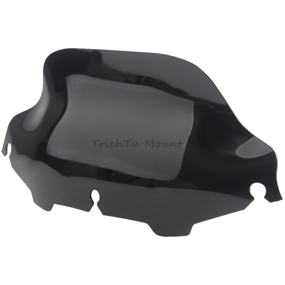 For Harley Electra Glide Classic 1996-2013 8" Wave Windshield Windscreen Black